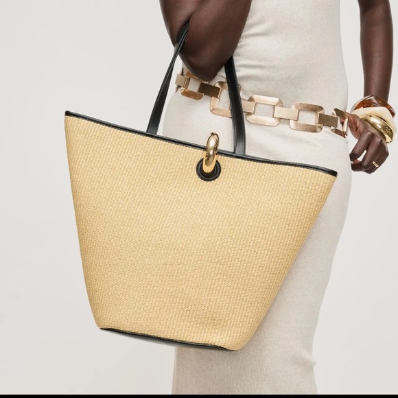 Urban Expressions Handbags - Urban Expressions Tan and Black Woven Tote - New w/Tags - Raelynn Tote